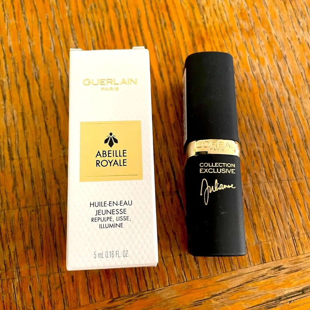 Lot of new Guerlain Youth Watery Oil & L’Oréal Julianne’s Red 401 lipstick